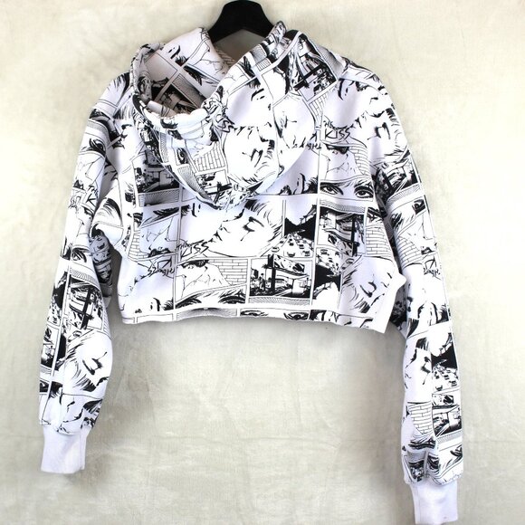 Playboy Bunny Cropped Graphic Hoodie Womens M - Picture 2 of 6